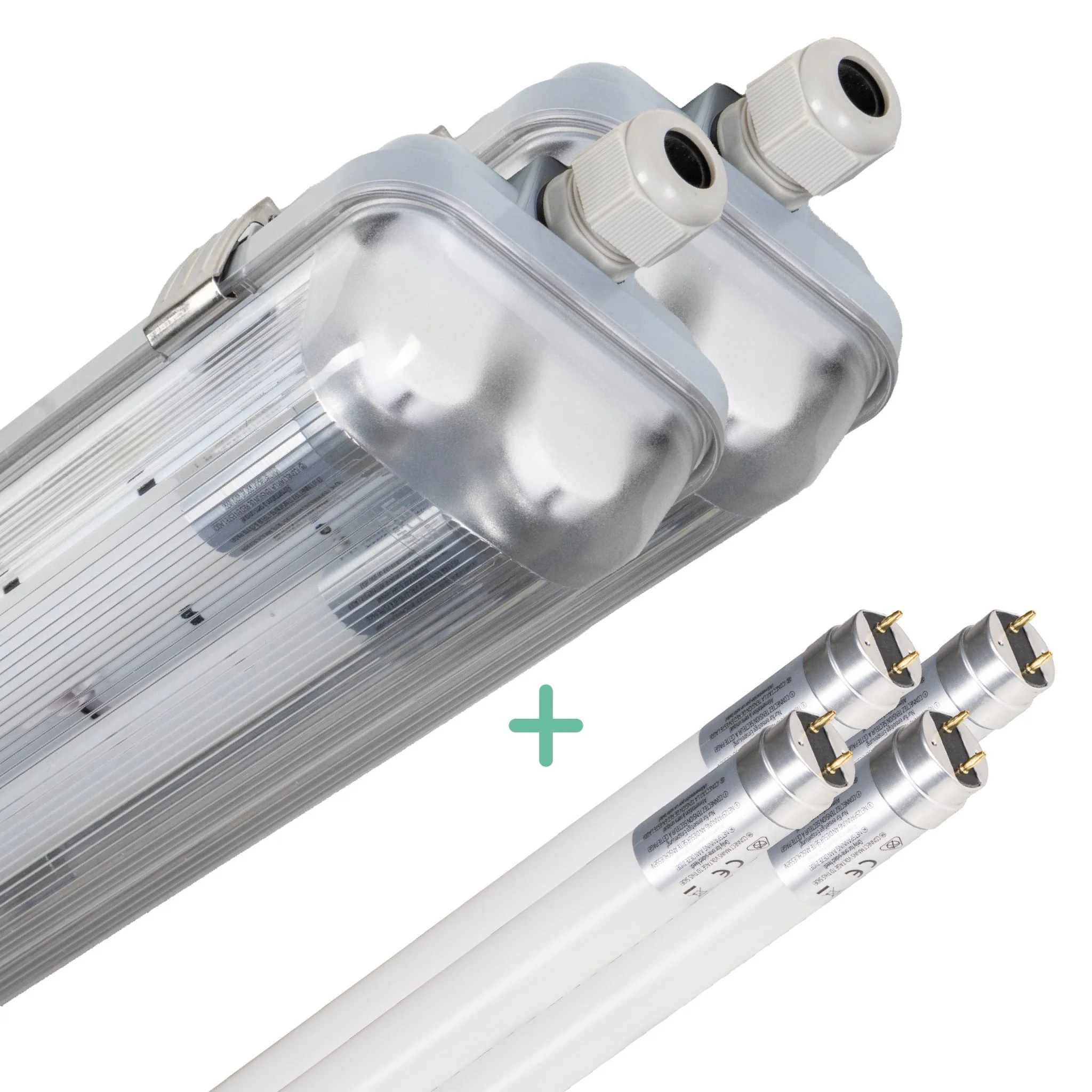 2 PACK -LED's Light Dubbele LED TL lamp 150 cm - compleet met LED buizen - Binnen en buiten - 6120 lm - 2x16.5W - 4000K - 185lm/w - Energielabel B