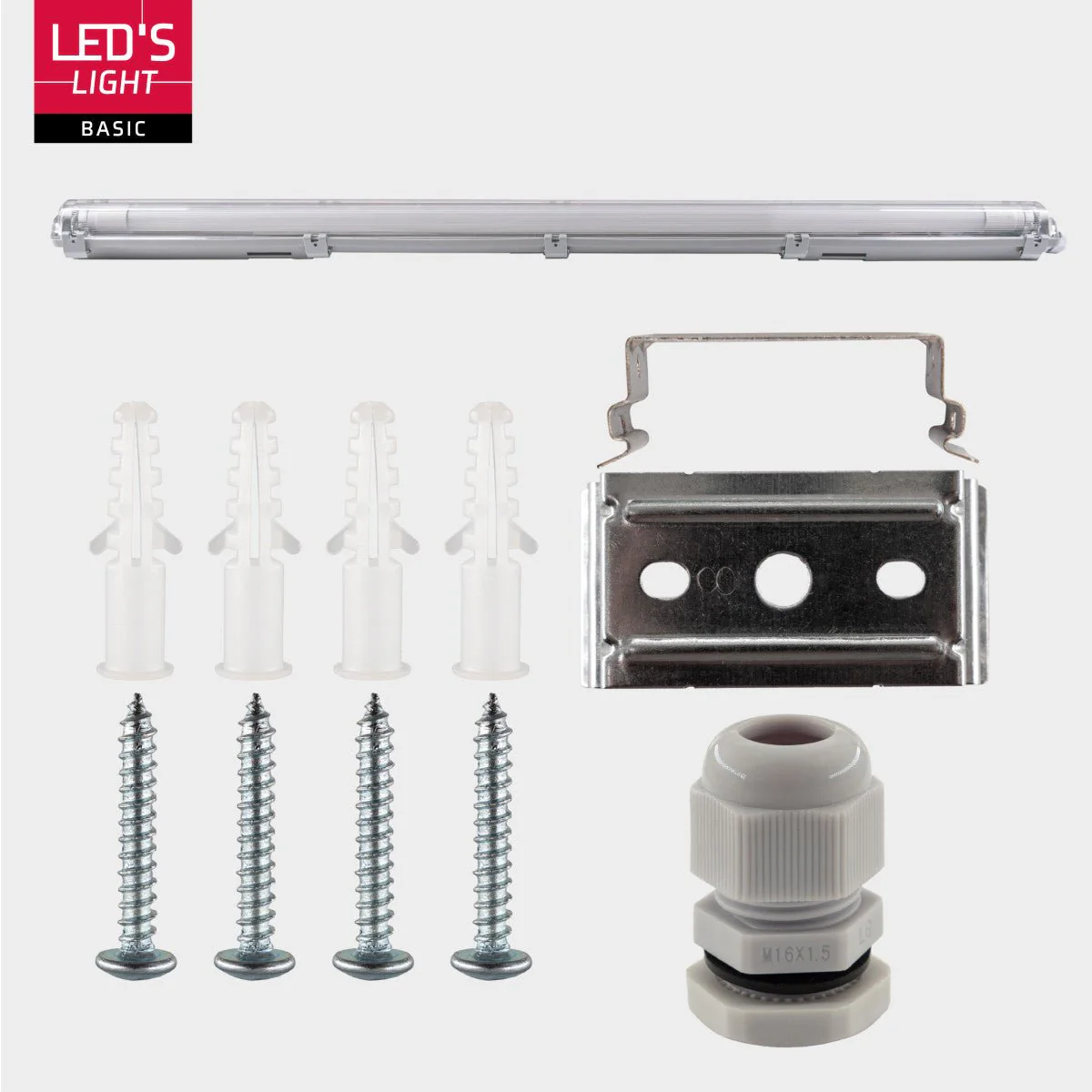 2 PACK - LED's Light LED TL armatuur met lamp 150 cm - Koud wit licht 6500 K - Waterdicht - Complete set - Image 4