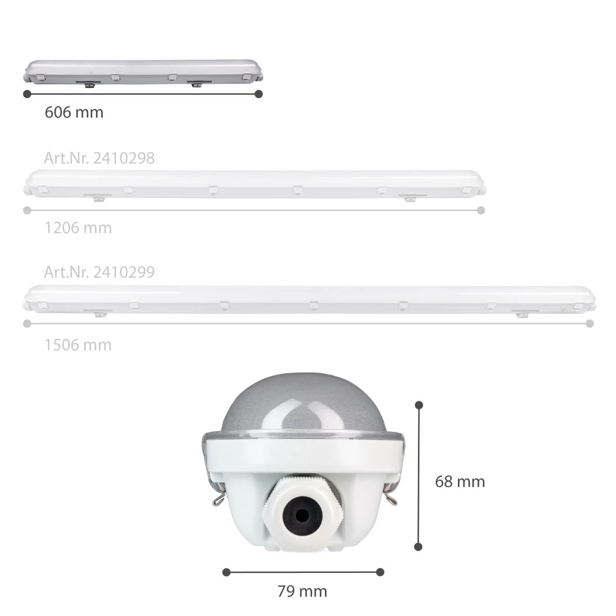 4 PACK - LED's Light Pro Philips TL Armatuur Strip 60 cm - Koppelbaar - Energielabel B - IP65 waterdicht - 2650 lm - 175lm/w - Image 10
