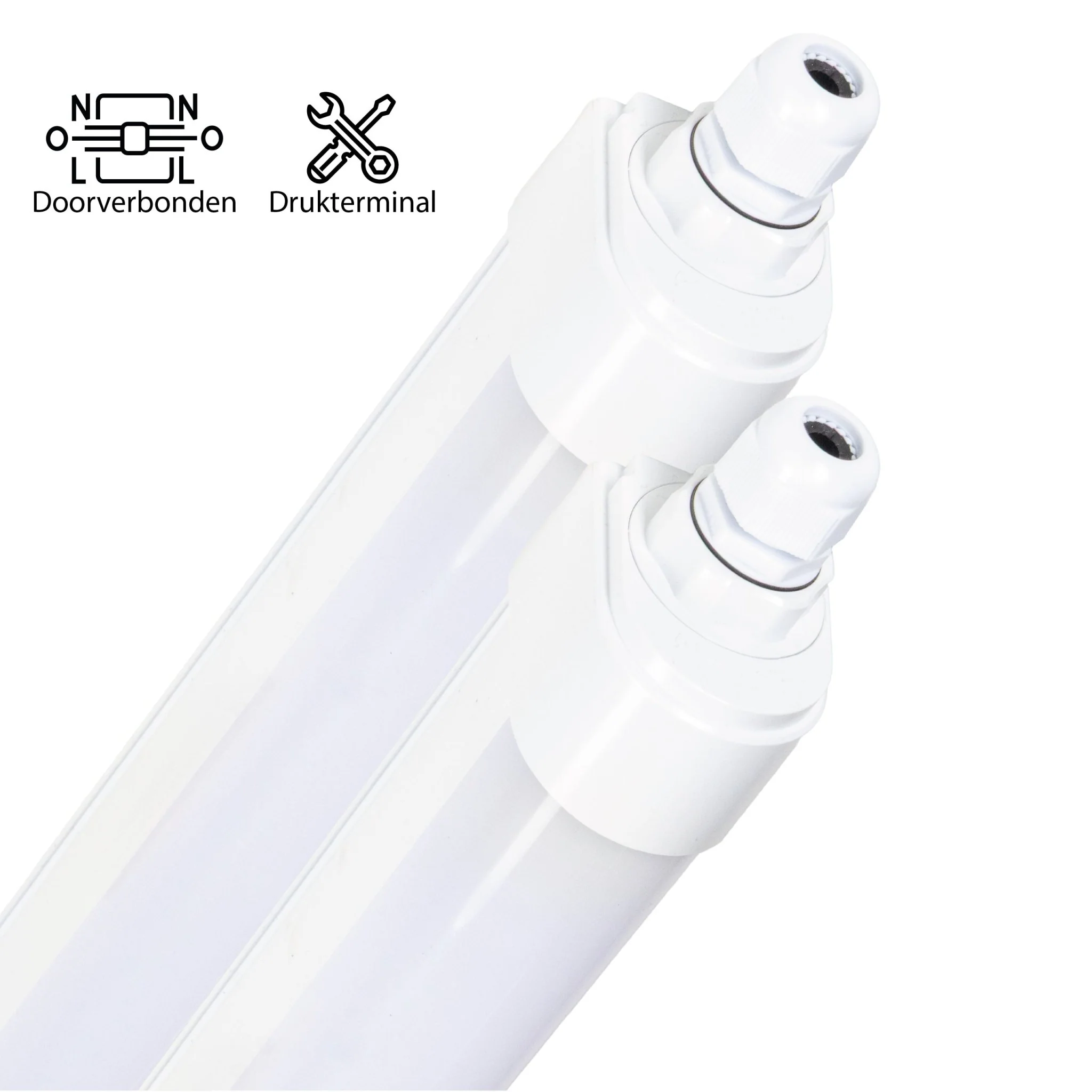 2 PACK - LED's Light TL armatuur met Strip - Koppelbaar - 46W 150cm 5520lm 4000K