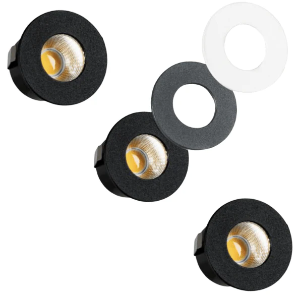 3 PACK - LED's Light PRO mini inbouwspot 3 cm - Voor overkapping, veranda's en inbouwplafonds - Dimbaar - 3 Kleuren plaatjes