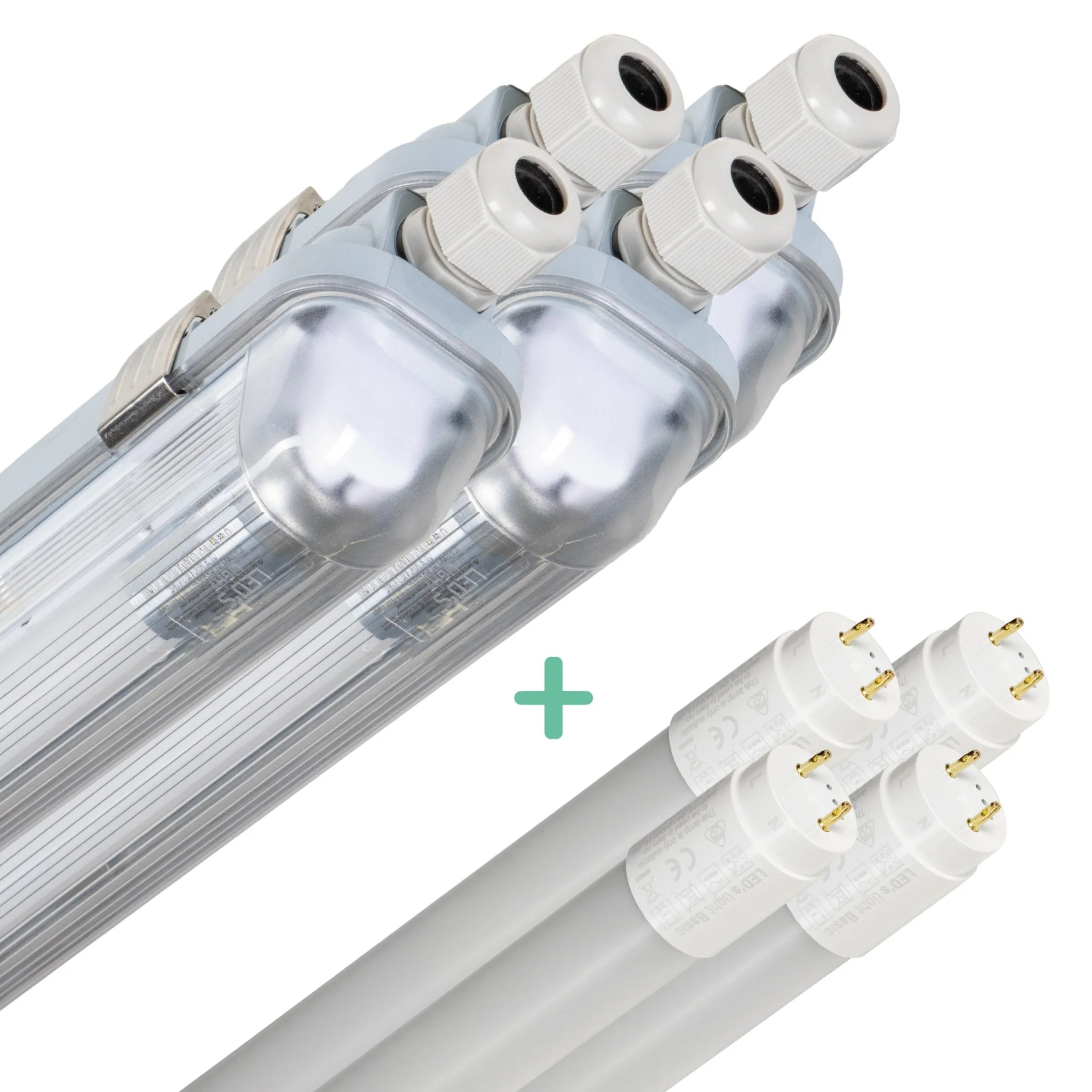 4 PACK - LED's Light Complete LED TL lamp met LED buis 120 cm - Binnen en buiten - 2130 lm - 1x11,5W - 4000K - High Efficiency - Energie Label B