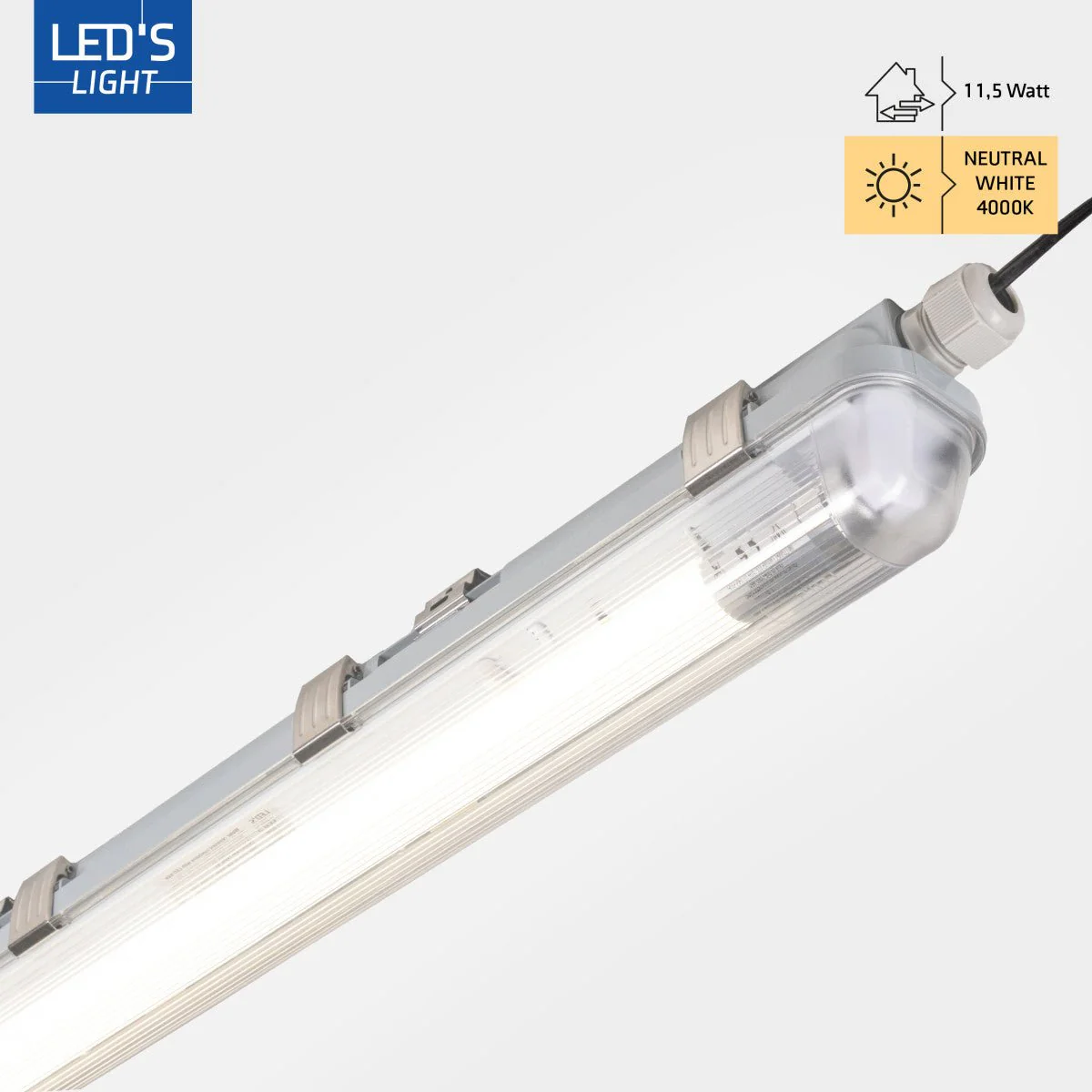 LED's Light Complete LED TL lamp met LED buis 150 cm - Binnen en buiten - 3060lm - 16.5W - 4000K - 185lm/w - Energielabel B - Image 3