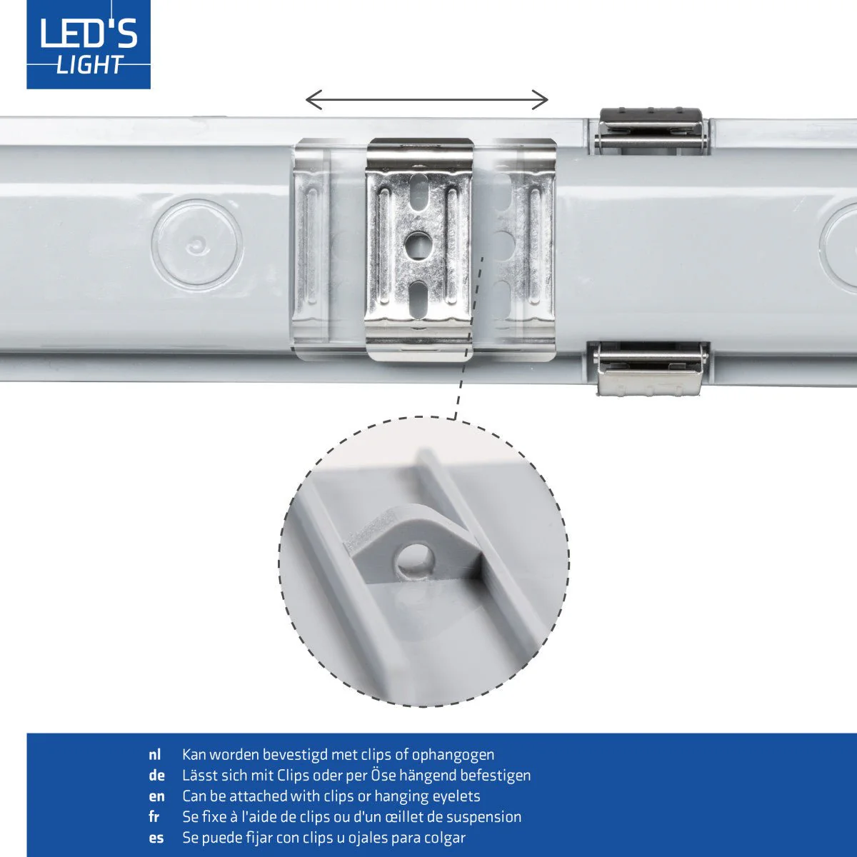 LED's Light Complete LED TL lamp met LED buis 150 cm - Binnen en buiten - 3060lm - 16.5W - 4000K - 185lm/w - Energielabel B - Image 9