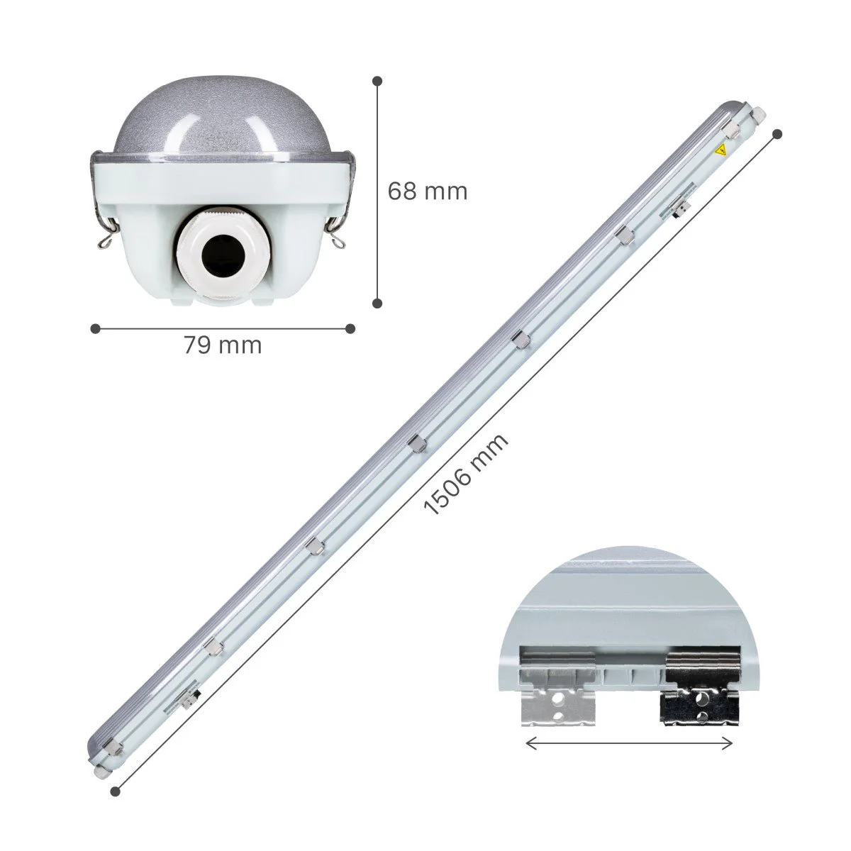 4 PACK - LED's Light PRO Philipps LED TL armatuur 150 cm - Met noodaccu - 185lm/w - Energielabel B - 47W 7200lm 4000K - Image 10