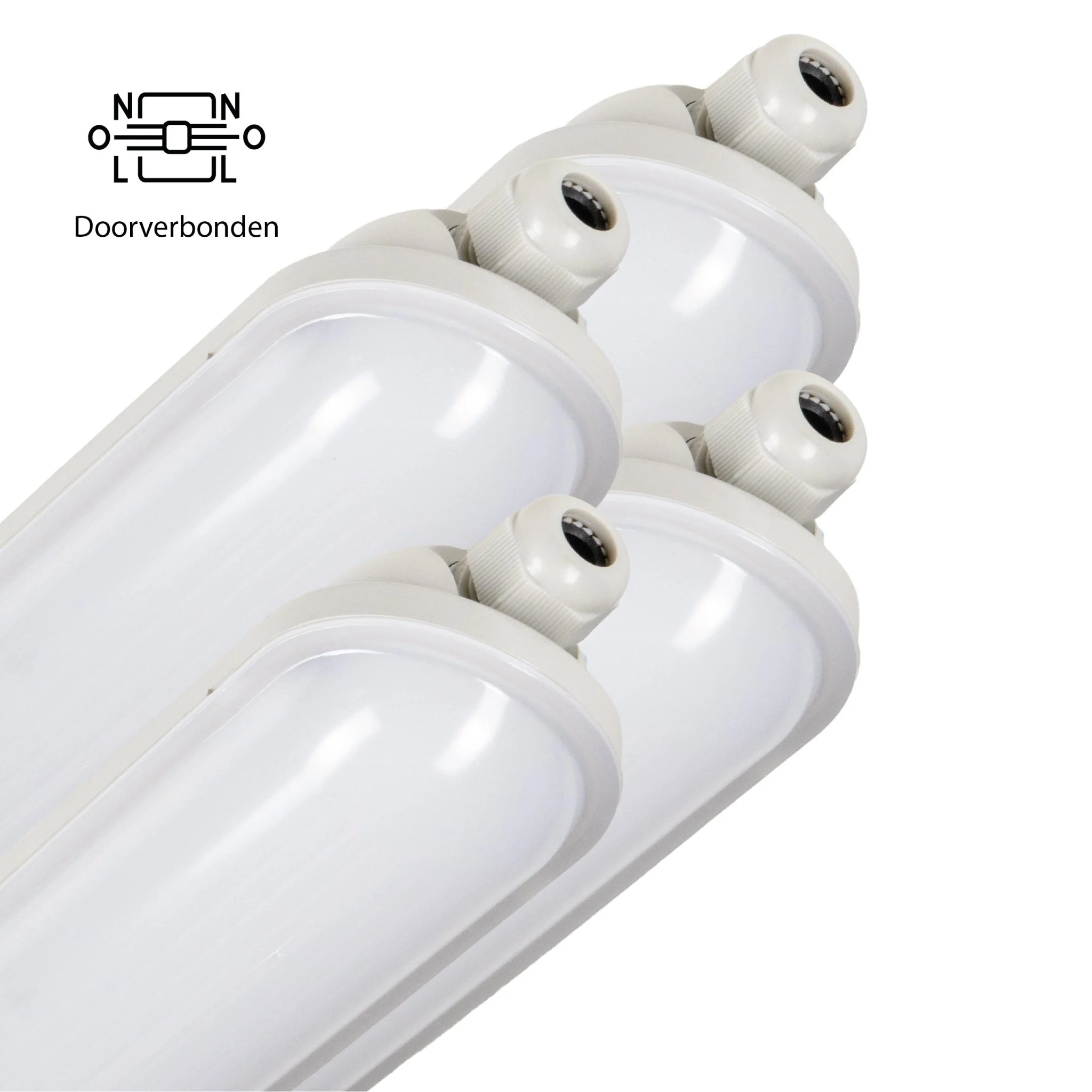 4 PACK - LED's Light Pro Koppelbaar LED TL armatuur compleet 120 cm - Waterdicht - 4640 lm 29W 4000K 160lm/w