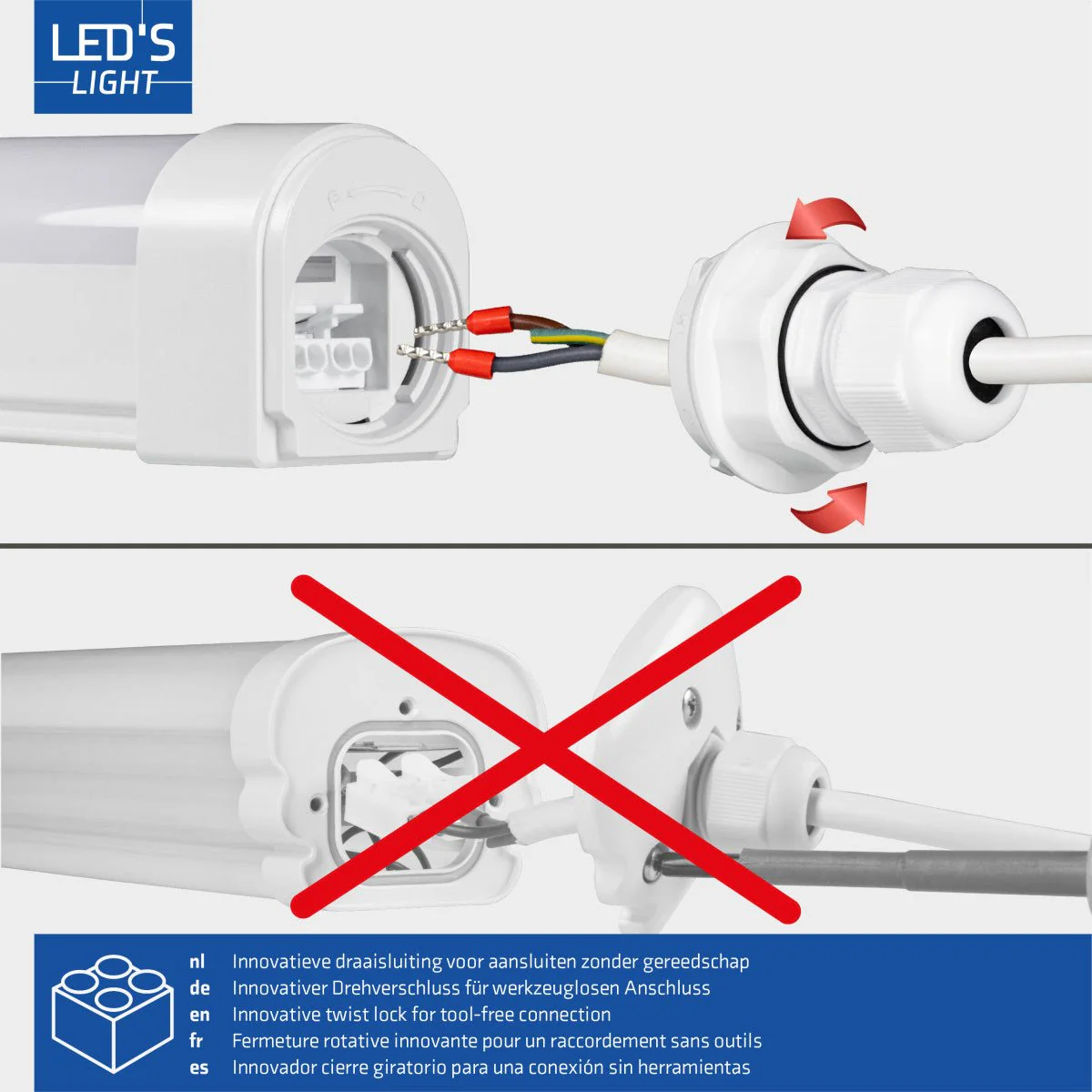 2 PACK - LED's Light TL armatuur met Strip - Koppelbaar - 46W 150cm 5520lm 4000K - Image 6