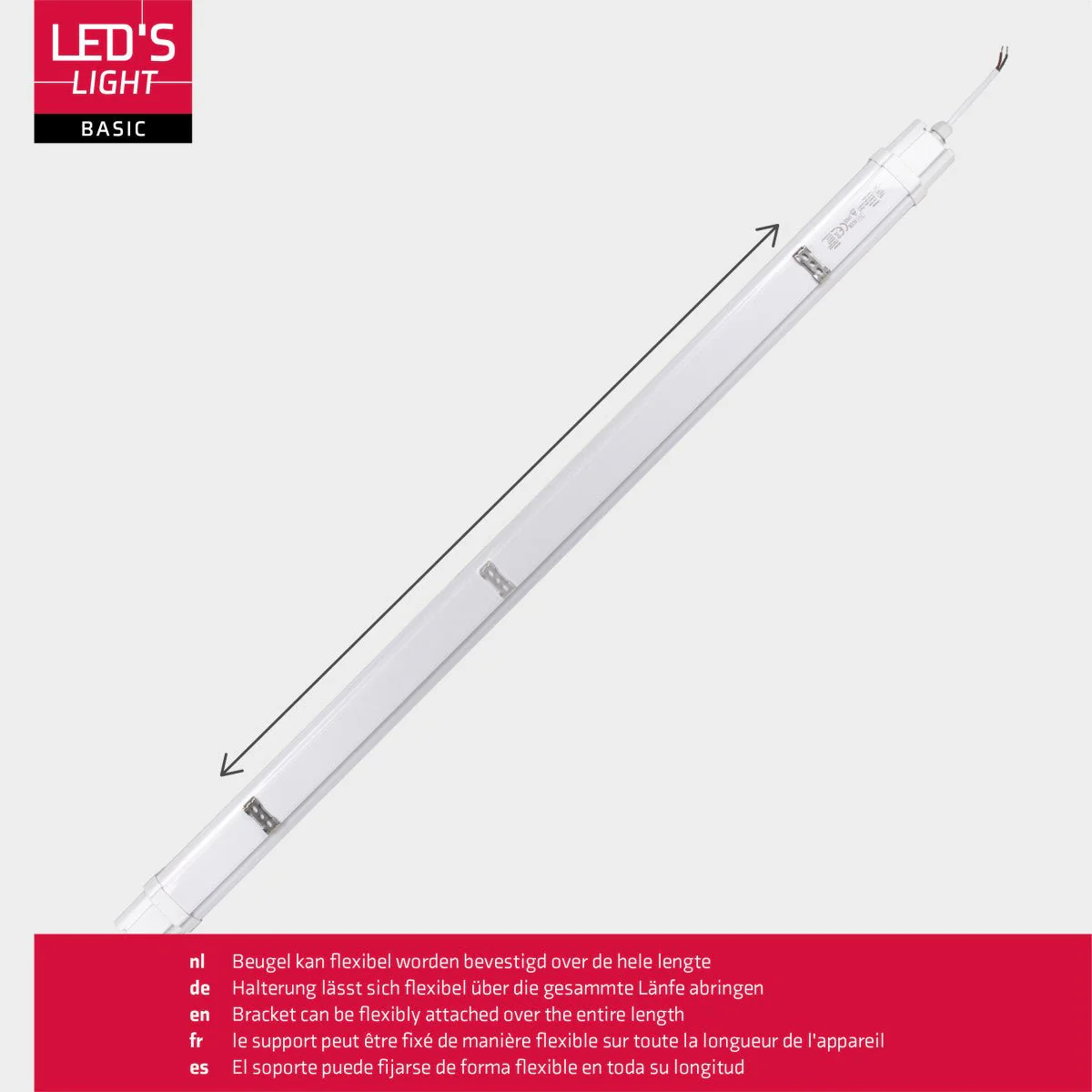 2 PACK - LED's Light TL Licht balk Batten 120 cm - Geschikt voor alle binnen en vochtige ruimtes - 18W - IP65 - IK08 - 1900lm - Image 6