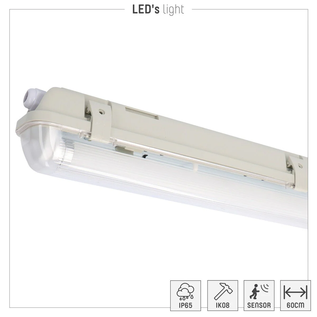 LED's Light LED TL armatuur met sensor 120 cm - Bewegingssensor en nachtsensor - Waterdicht - 2100 lm - Image 3
