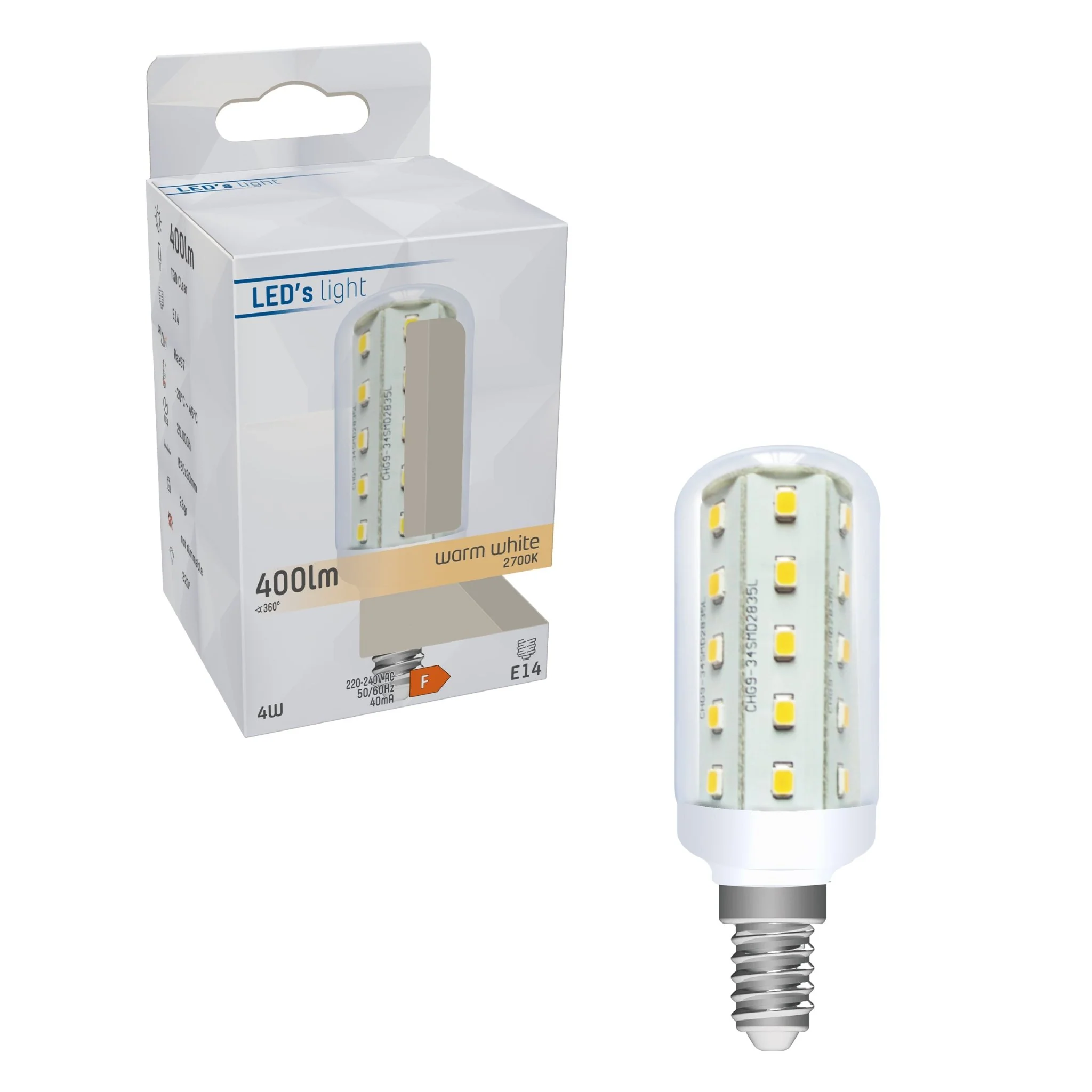 ColorPro LED Lamp E14 - T30 Buis - Kleurweergave index 97 - Warm wit - 4W (35W)