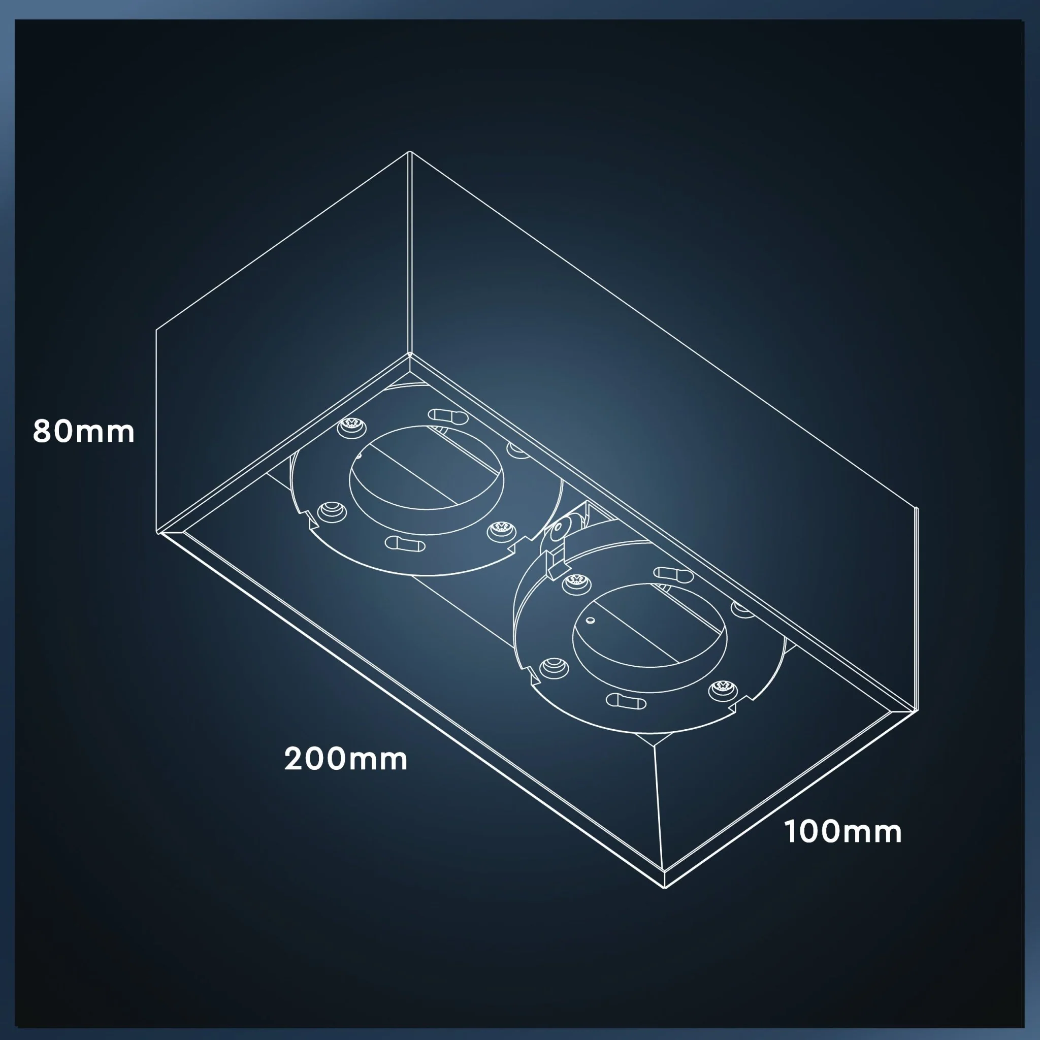 LED's Light Cube LED Plafondlamp - 2 lichtpunten - Draaibaar licht - Staal - 20 x 8 cm - Zwart - Image 8