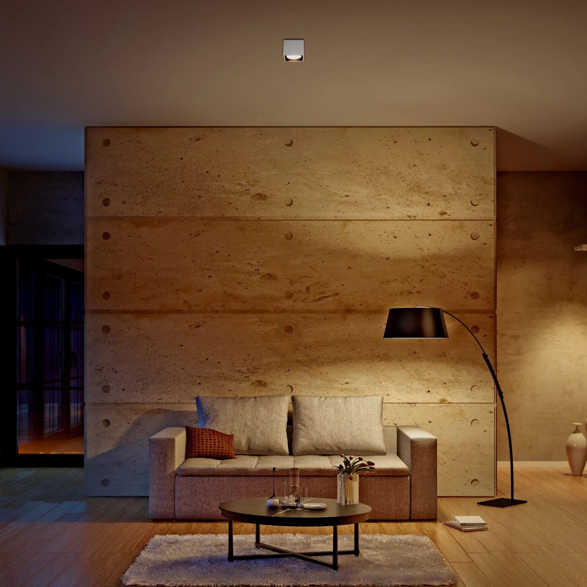 LED's Light Cube LED Plafondlamp - 1 lichtpunt - Draaibaar licht - Staal - 10 x 8 cm - Wit - Image 3