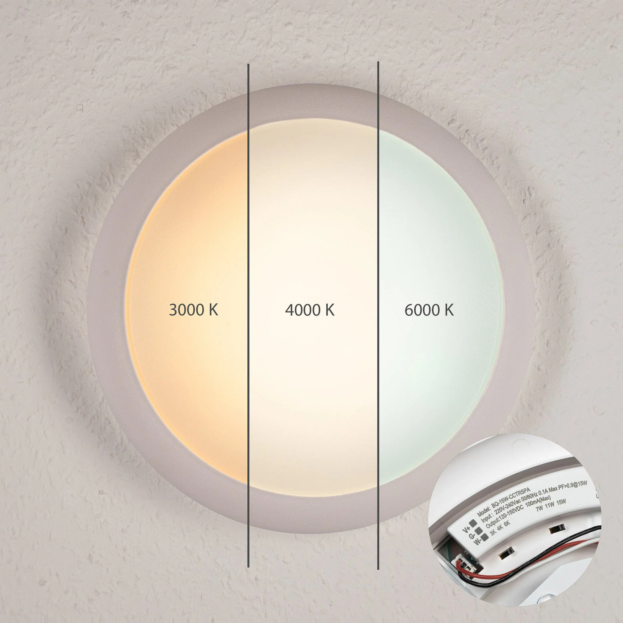 EasyFix LED Plafondlamp 30 cm - Lichtkleur en lichtsterkte dimbaar - Waterdicht - IP66