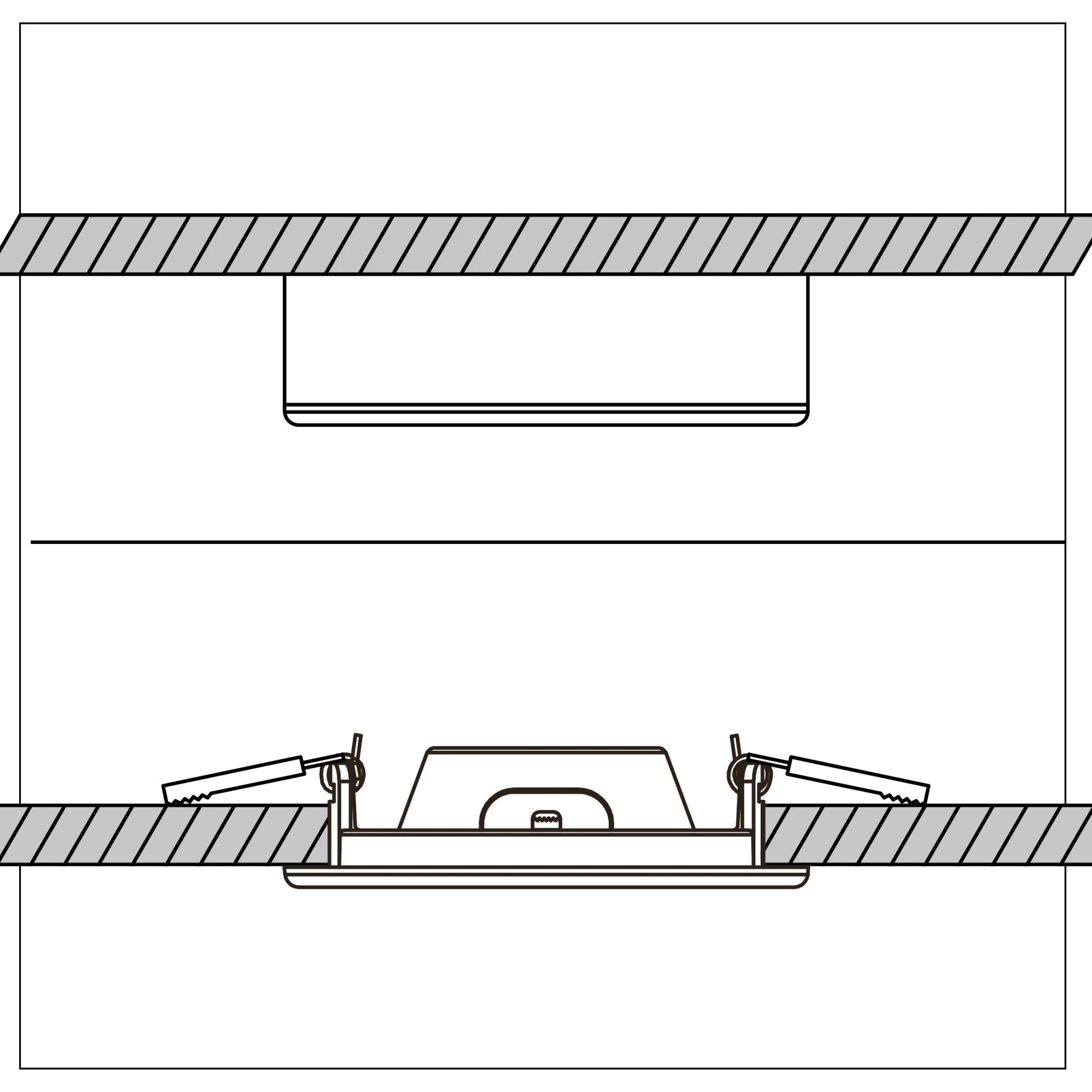 LED's Light LED Inbouwspot opbouwspot vierkant 15 cm - CCT - Dimbaar - Inbouw en opbouw - 1200 lm - Zaagmaat 147×147mm – Wit - Image 9
