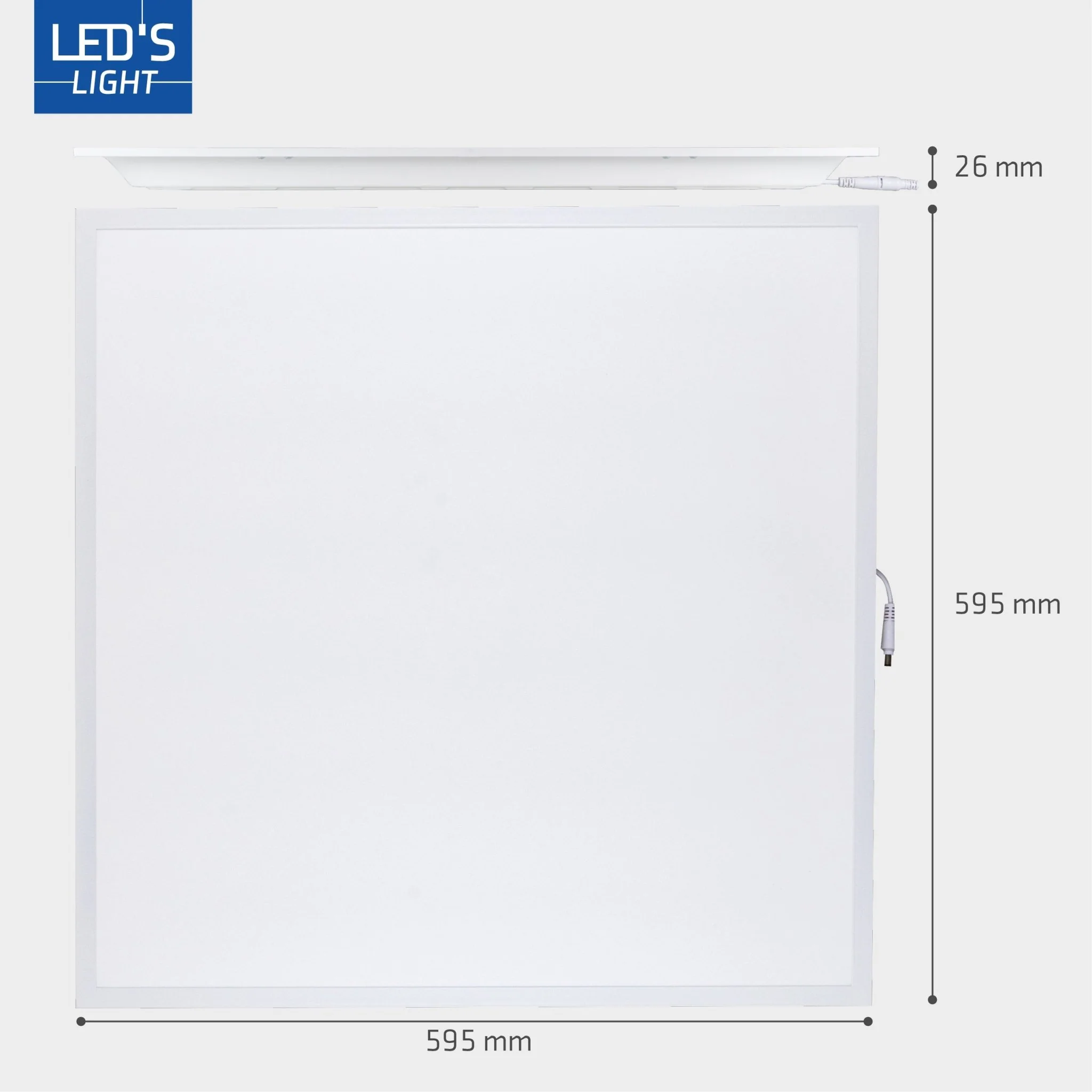 LED's Light LED Paneel 595x595mm  - Vierkant - Neutraal wit (4000K) - 4000 Lumen - 40W - Image 9