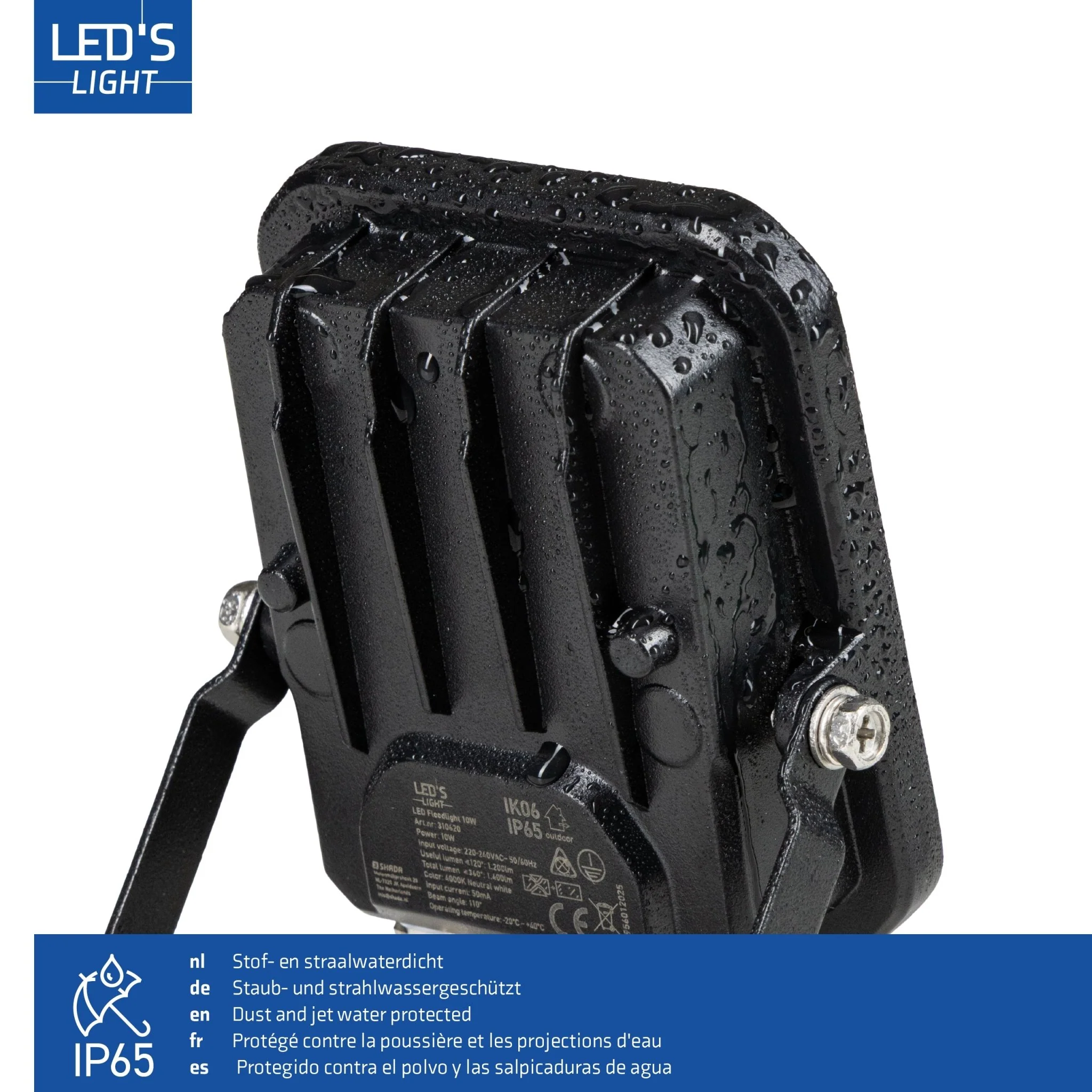 LED's Light Buitenlamp schijnwerper 1400 - voor binnen en buiten - 10W - Image 6
