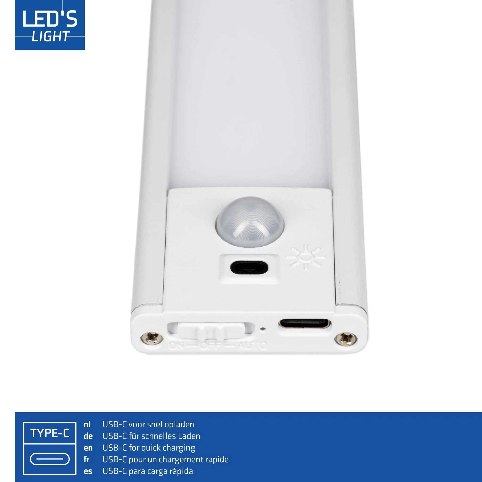 LED's Light Kastverlichting met sensor 60 cm - Oplaadbaar en draadloos - zwaai- en bewegingssensor - wit - Image 13