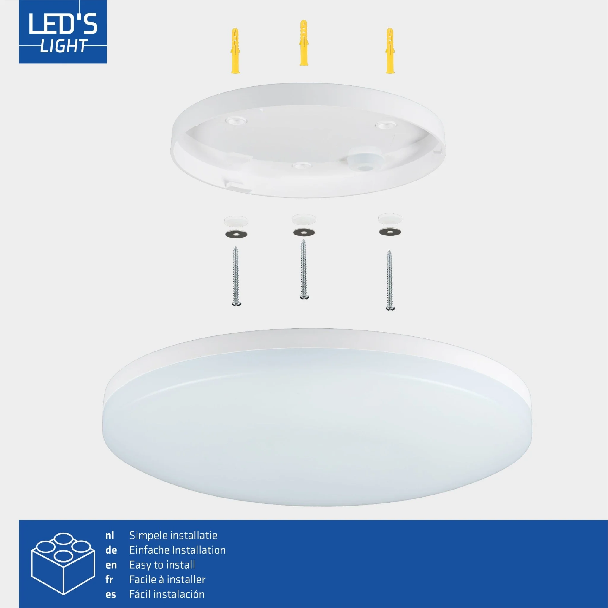 LED's Light Plafondlamp 25 cm - 6 lichtstanden - Geschikt voor alle binnenruimtes - IP54 - Image 8