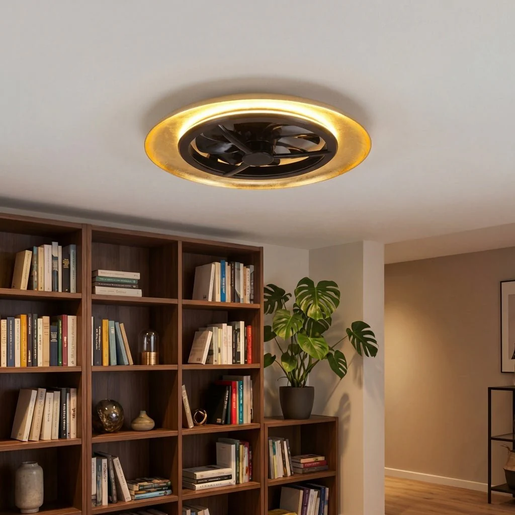 LED's Light Plafondventilator met lamp Goud met Zwart 55W 4300lm 1800K/4000K 55cm - Image 14