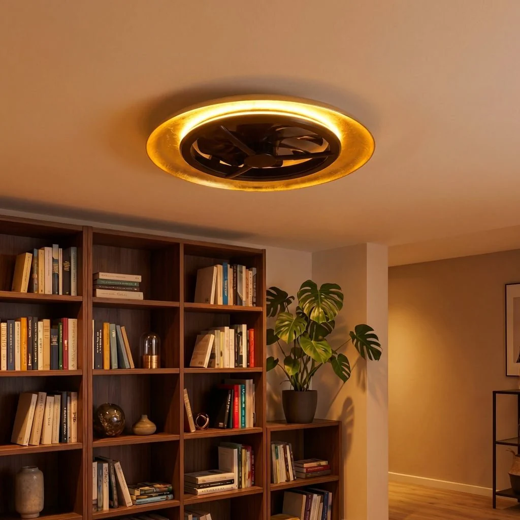 LED's Light Plafondventilator met lamp Goud met Zwart 55W 4300lm 1800K/4000K 55cm - Image 15