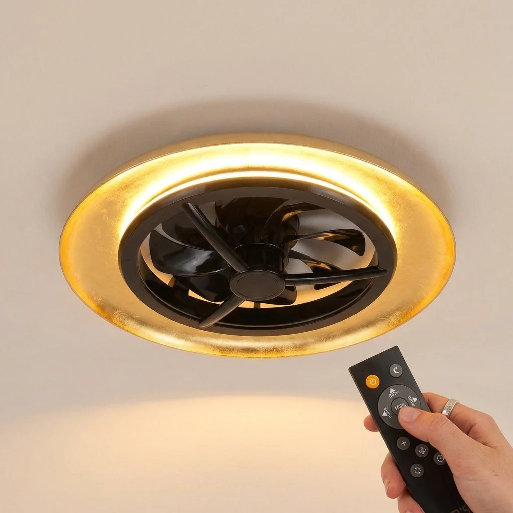 LED's Light Plafondventilator met lamp Goud met Zwart 55W 4300lm 1800K/4000K 55cm - Image 19