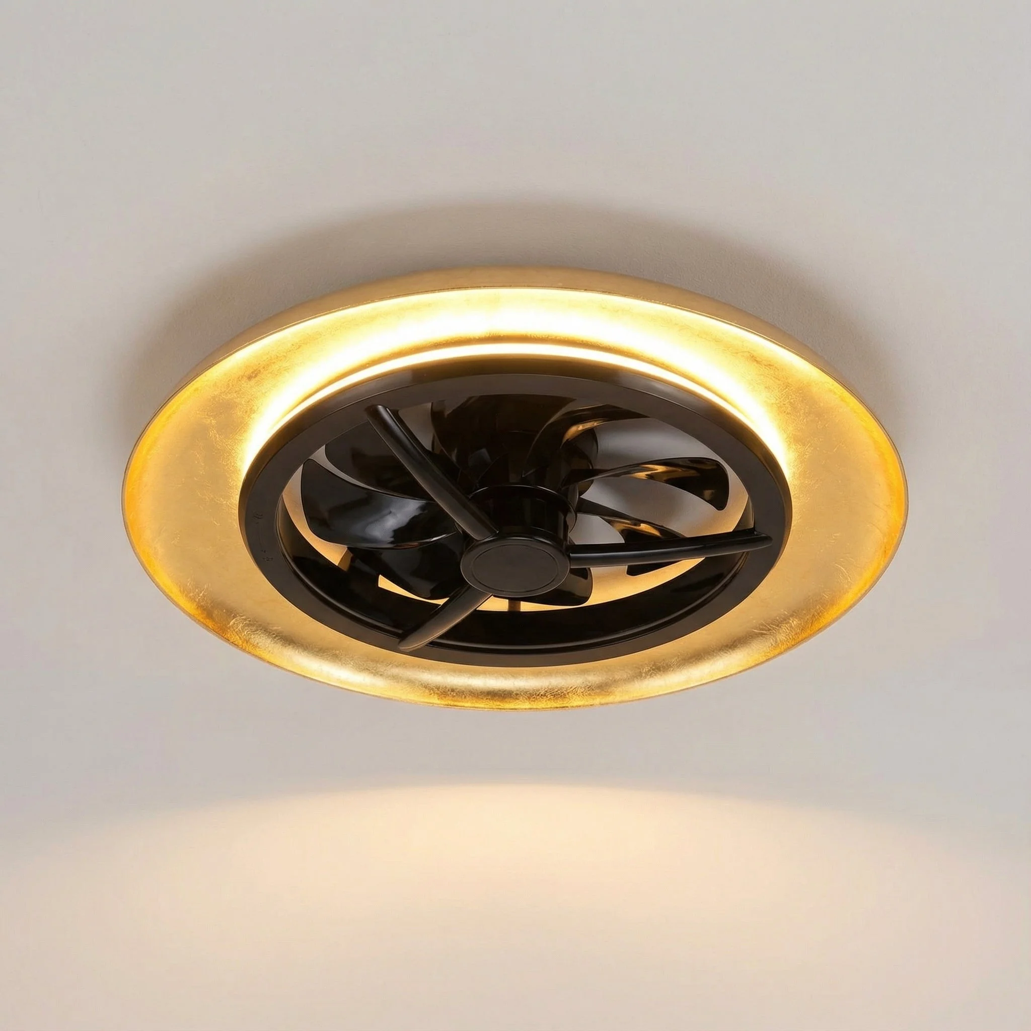 LED's Light Plafondventilator met lamp Goud met Zwart 55W 4300lm 1800K/4000K 55cm - Image 4