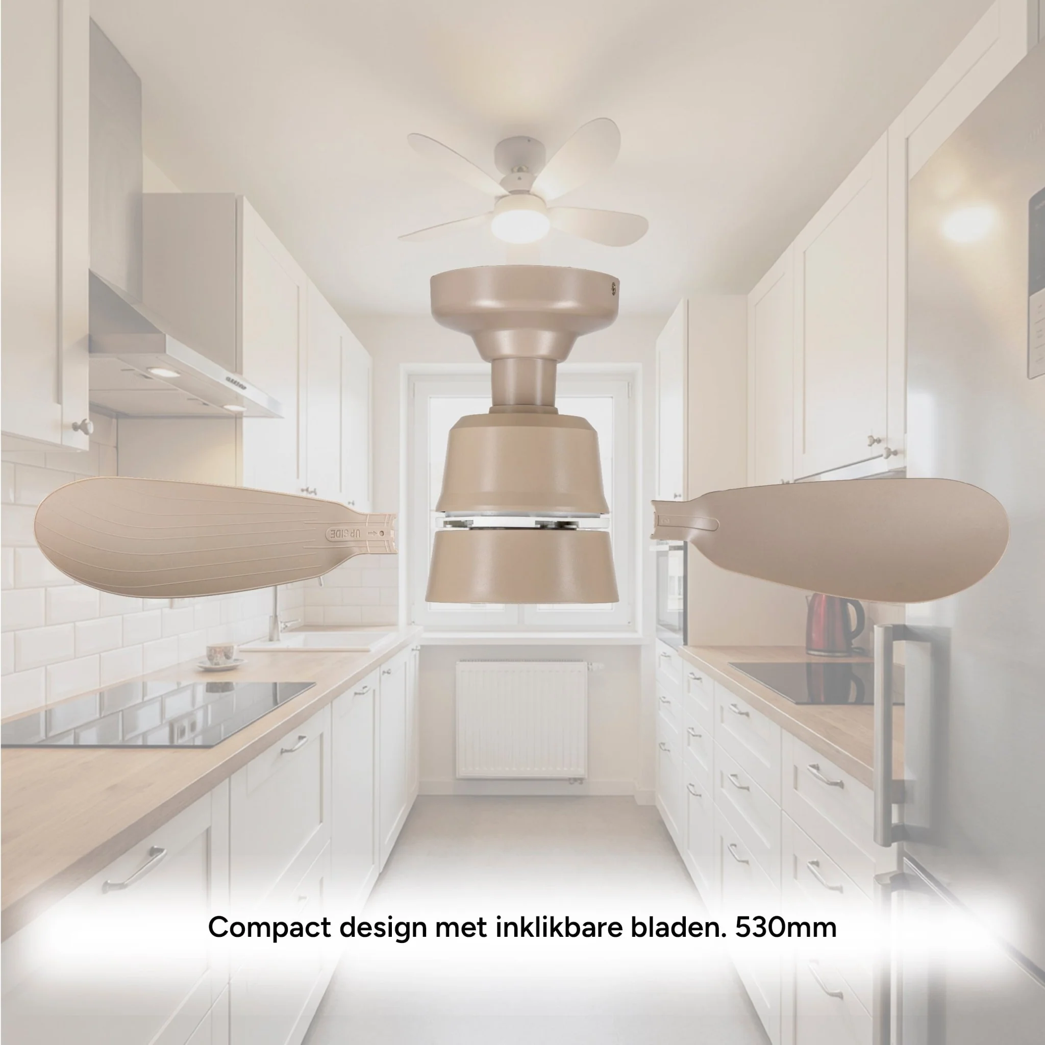 LED's Light Plafondventilator met lamp Taupe 25W 2600lm 2200K/6500K - 53cm - Image 10