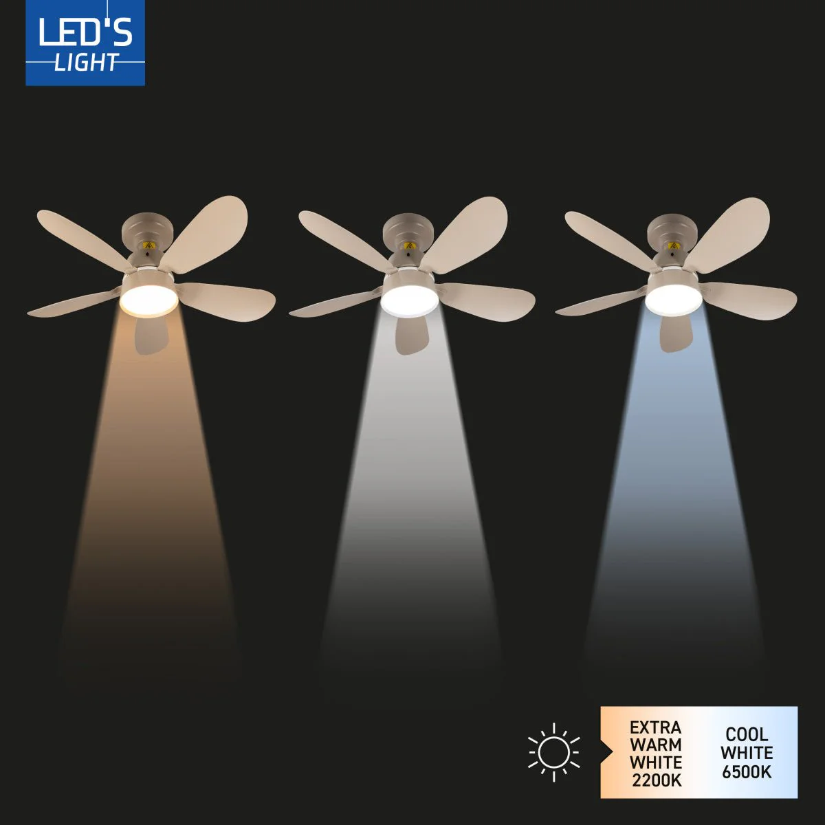 LED's Light Plafondventilator met lamp Taupe 25W 2600lm 2200K/6500K - 53cm - Image 16