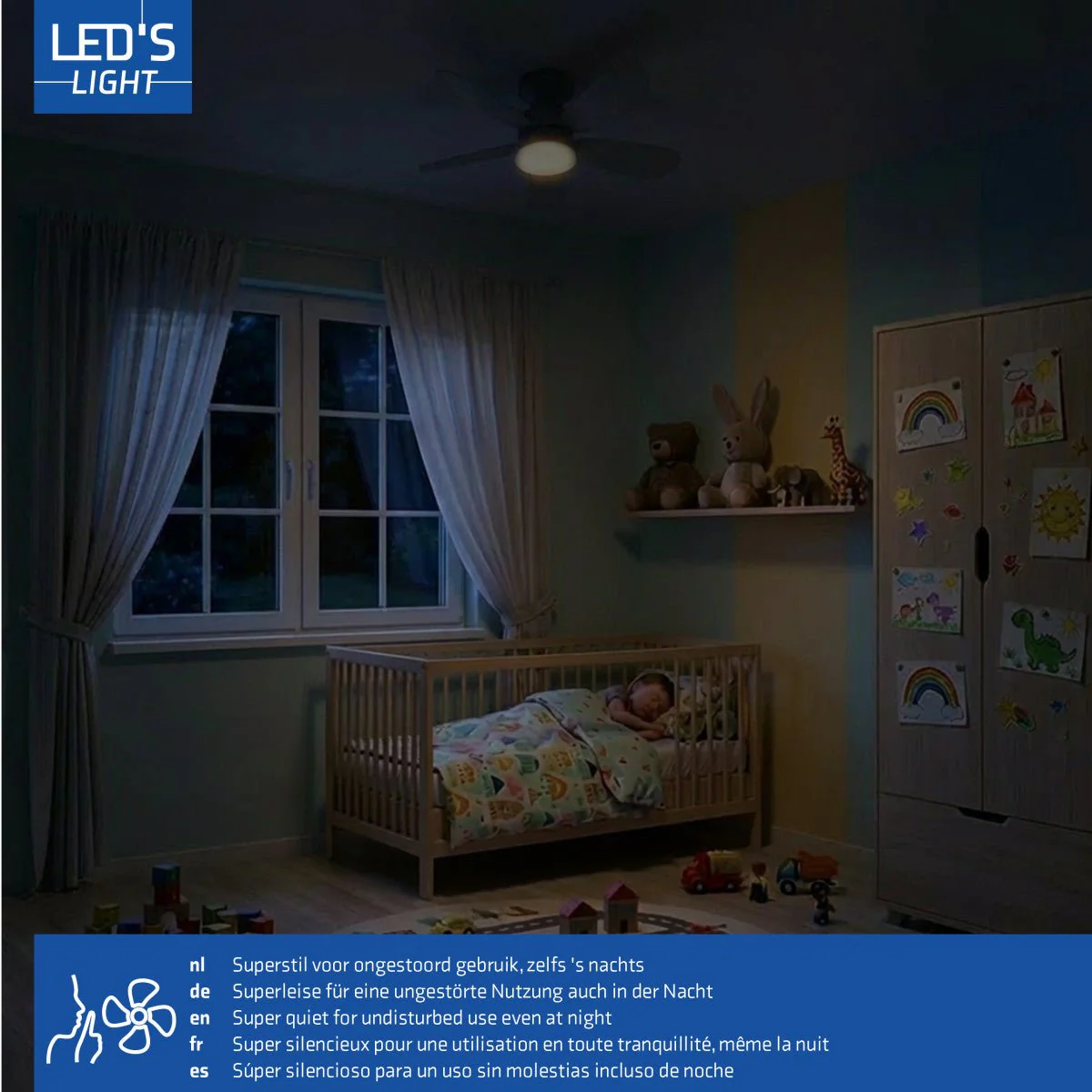 LED's Light Plafondventilator met lamp Taupe 25W 2600lm 2200K/6500K - 53cm - Image 19