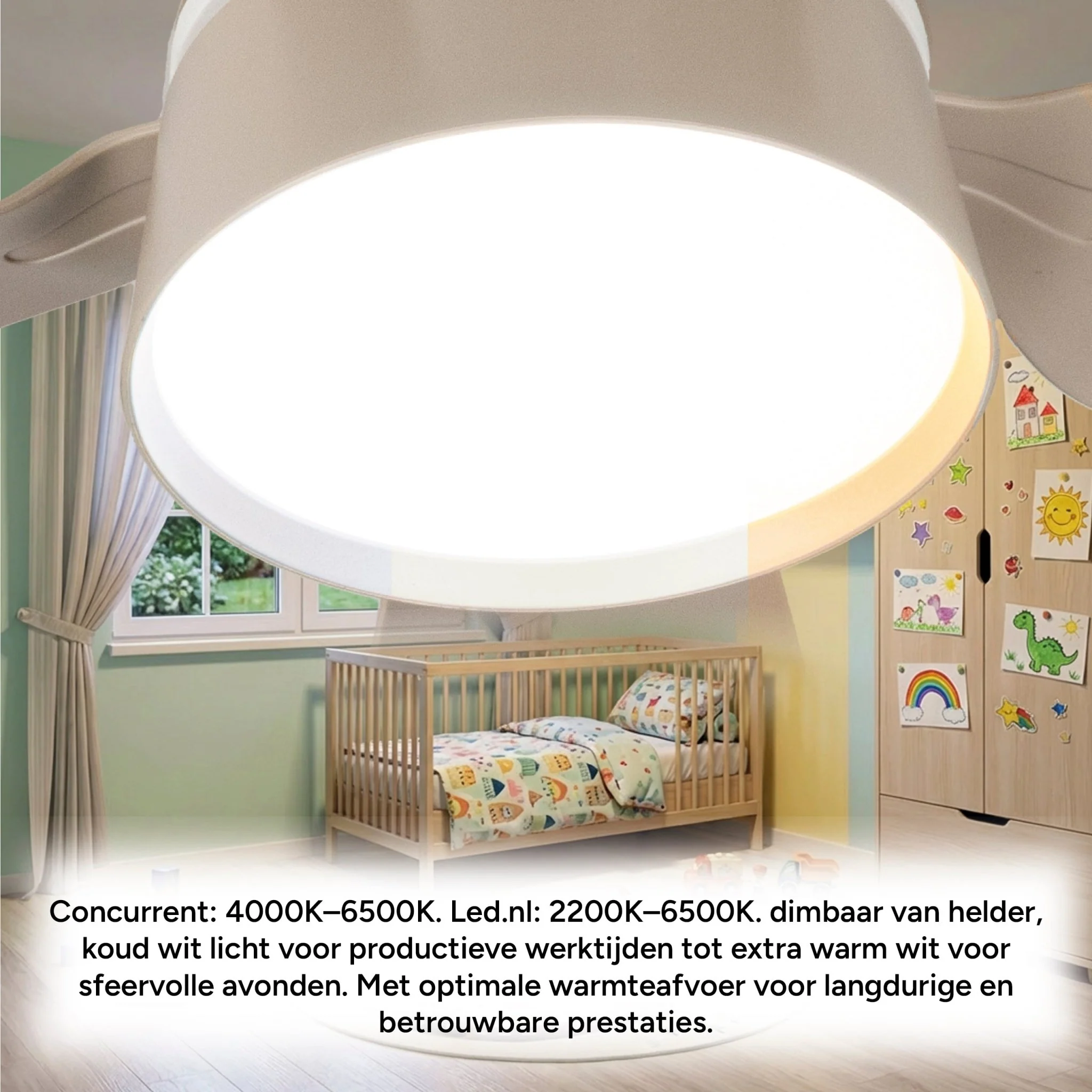 LED's Light Plafondventilator met lamp Taupe 25W 2600lm 2200K/6500K - 53cm - Image 7