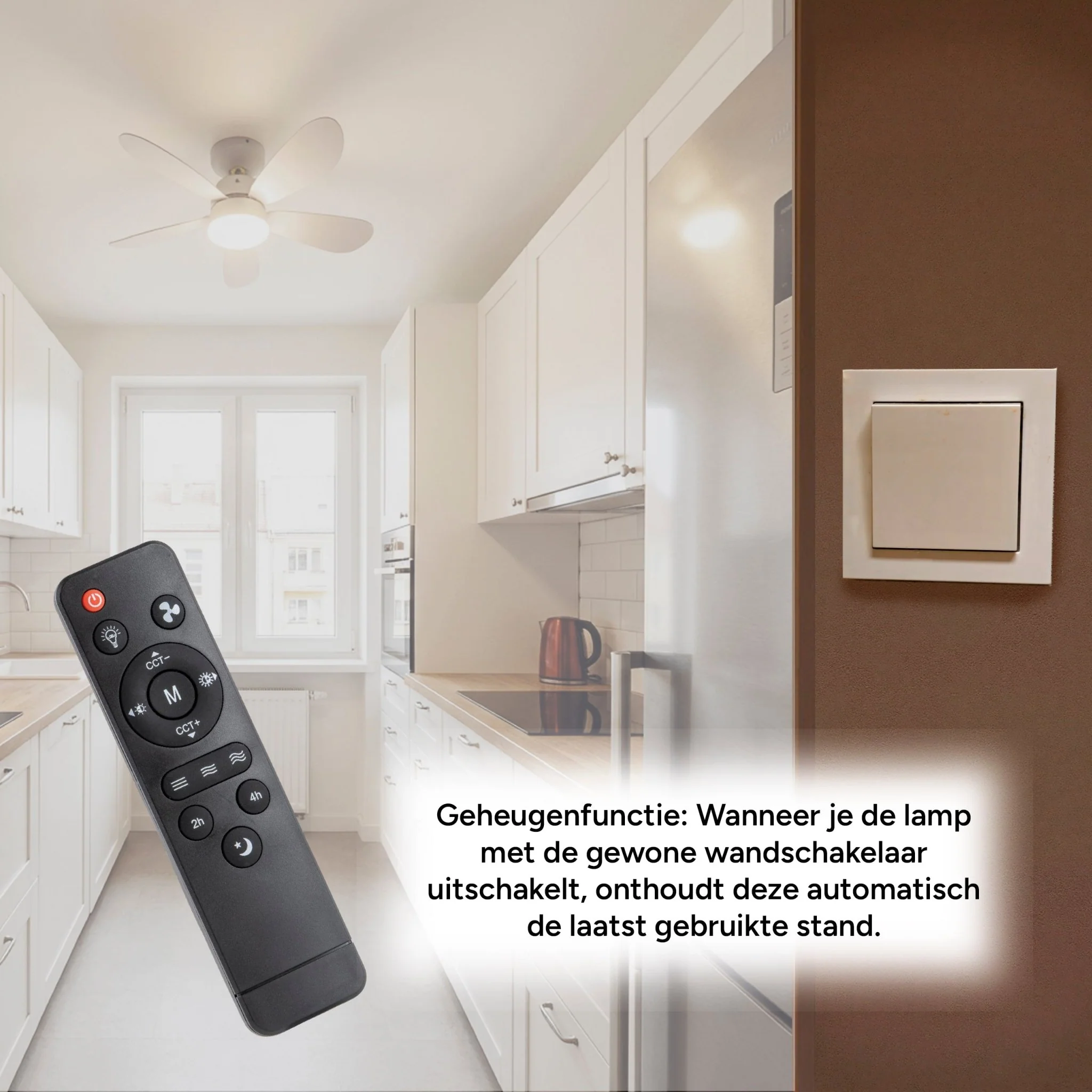 LED's Light Plafondventilator met lamp Taupe 25W 2600lm 2200K/6500K - 53cm - Image 8