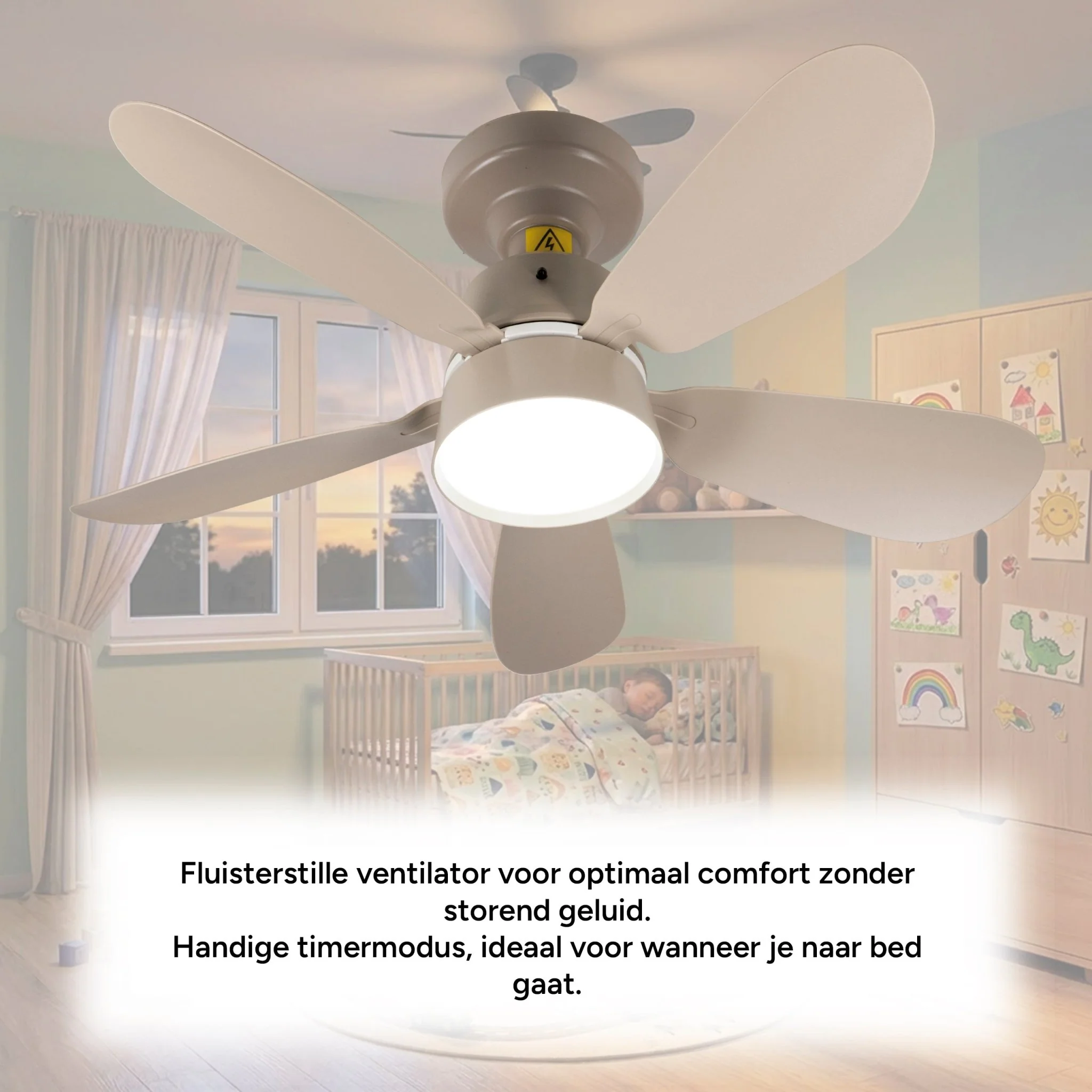 LED's Light Plafondventilator met lamp Taupe 25W 2600lm 2200K/6500K - 53cm - Image 9