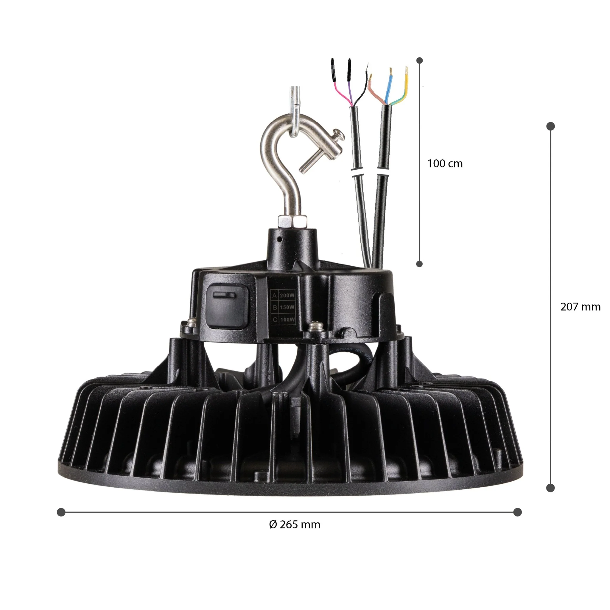 LED's Light pro 200W DLG High bay 30000lm 3000K/4000K/5000K - Lumileds LED - Sosen Driver D mark - Image 4