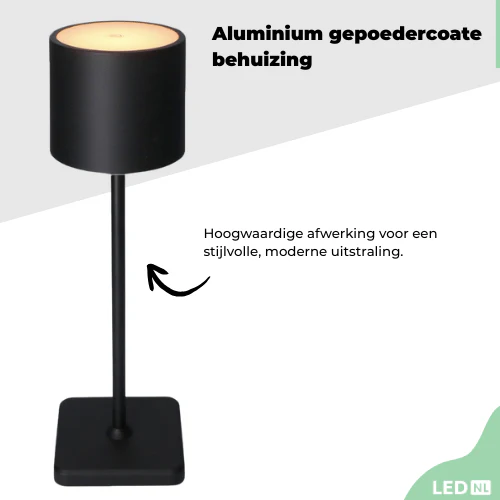 LED's Light Oplaadbare LED Tafellamp - Dimbaar via aanraking - Binnen en buiten - Wit - Image 4