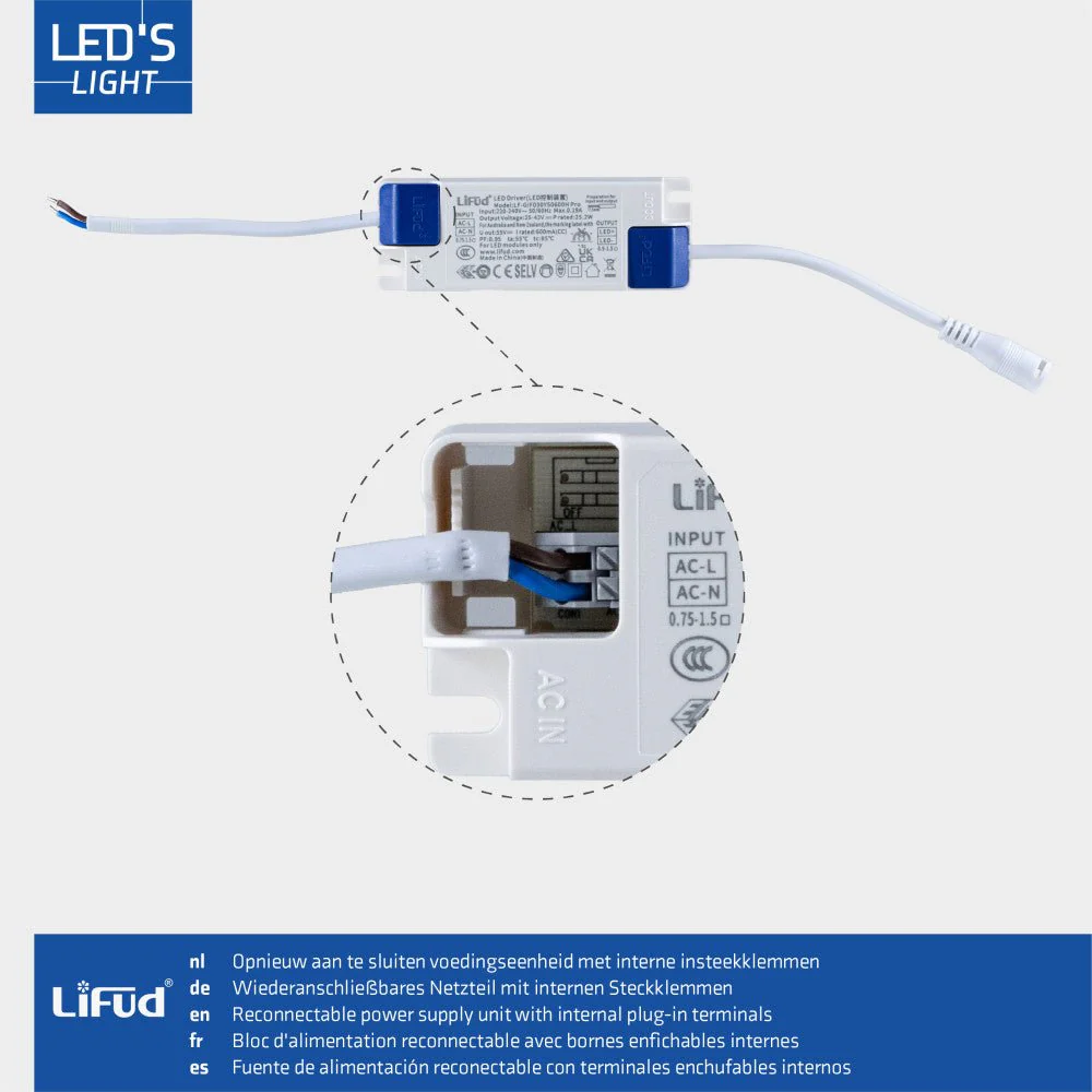 Paneel - 40W 4000lm 4000K 595x595mm - Lifud Driver - Wit - < 22 - Image 4