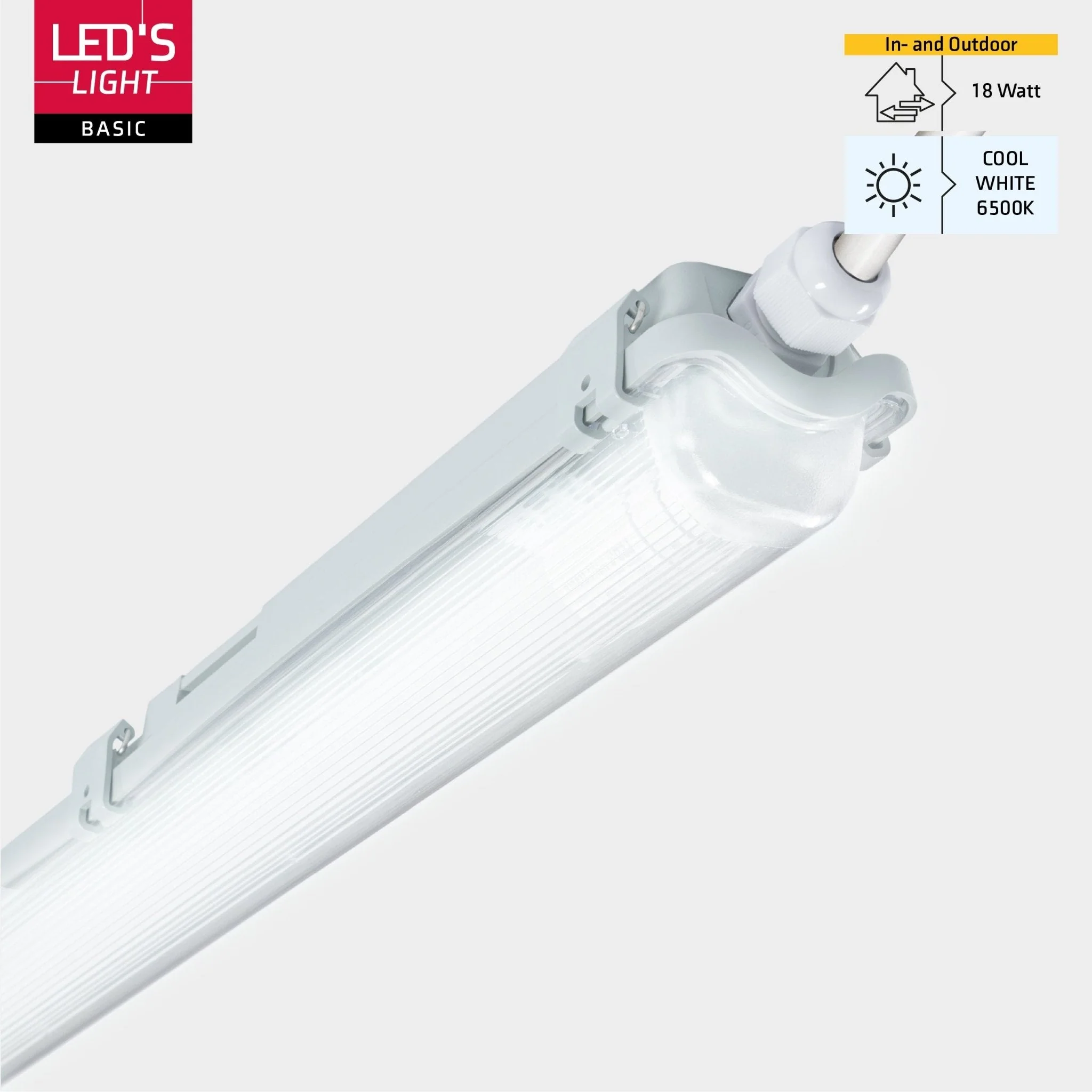 Proventa LED TL armaturen met lampen 120 cm - Koud wit licht 6500 K - Waterdicht - Complete set - 4 stuks - Image 7