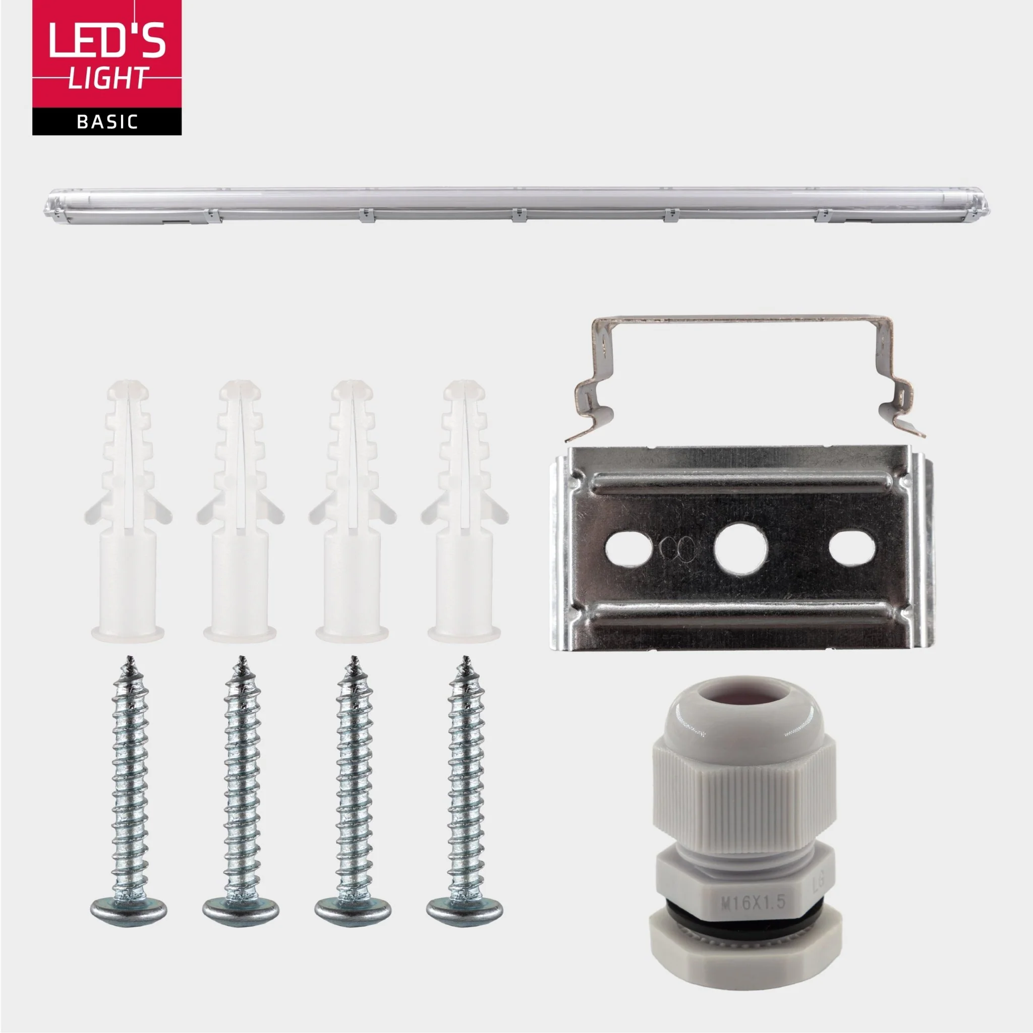 LED's Light LED TL armatuur met lamp 150 cm - Koud wit licht 6500 K - Waterdicht - Complete set - Image 11