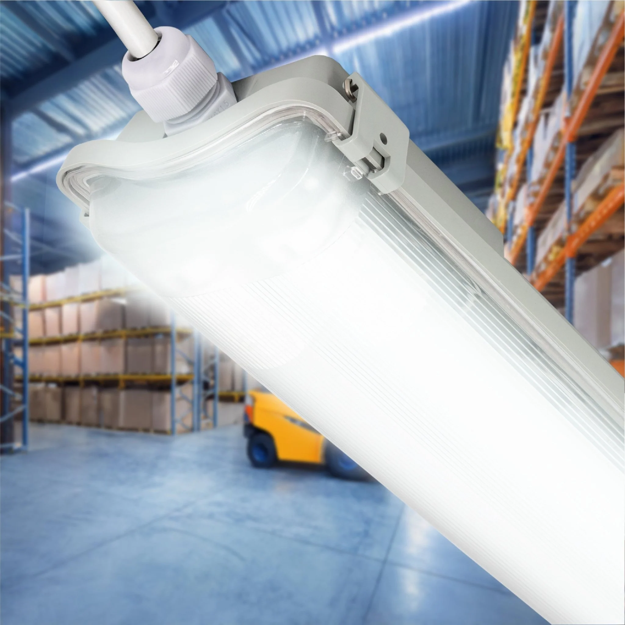 Proventa LED TL 4 dubbel armaturen met 8 buizen 150 cm - Koud wit licht 6500 K - Waterdicht - 4 stuks - Image 9
