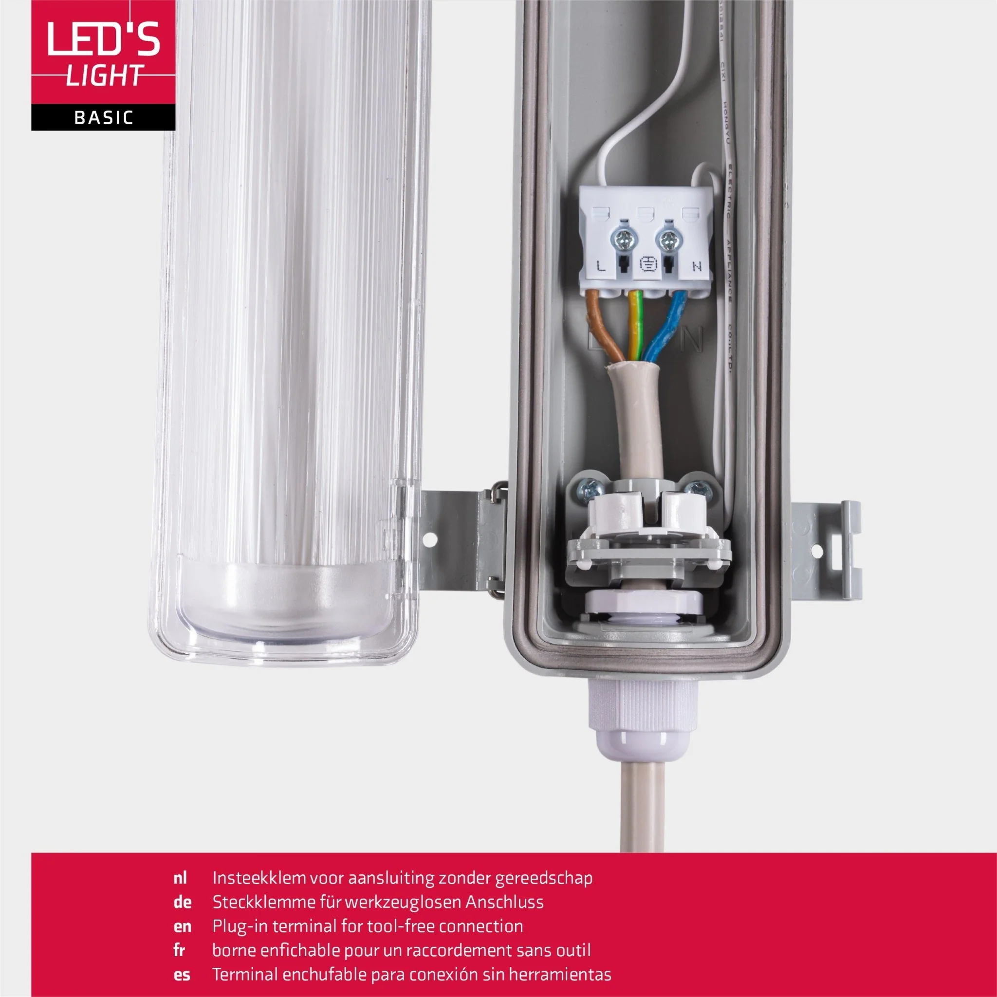 LED's Light LED TL armatuur met lamp 120 cm - Koud wit licht 6500 K - Waterdicht - Complete set - Image 9
