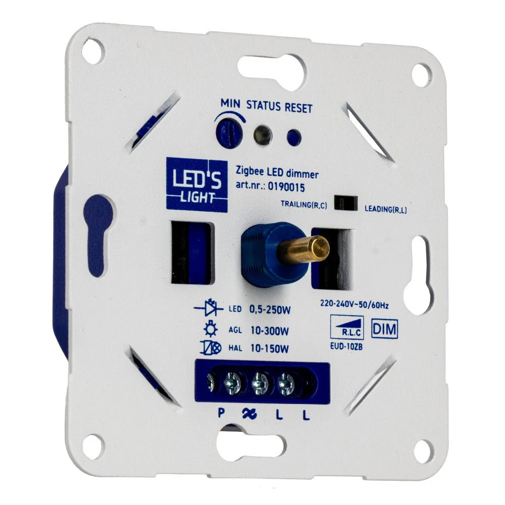 LED's Light Smart Zigbee LED dimmer - 300 watt - Geschikt voor fase afsnijding (trailing edge) & fase aansnijding (leading edge) - Inbouw dimmer - Universeel